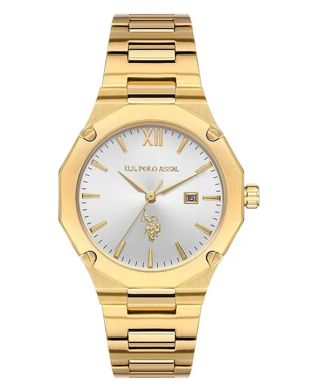 U.S. Polo Assn. U.S. Polo Assn Stile USPA2063-06  USPA2063-06 кварцевые женские часы серебристый циферблат, браслет нержавеющая сталь с ip-покрытием — вид спереди