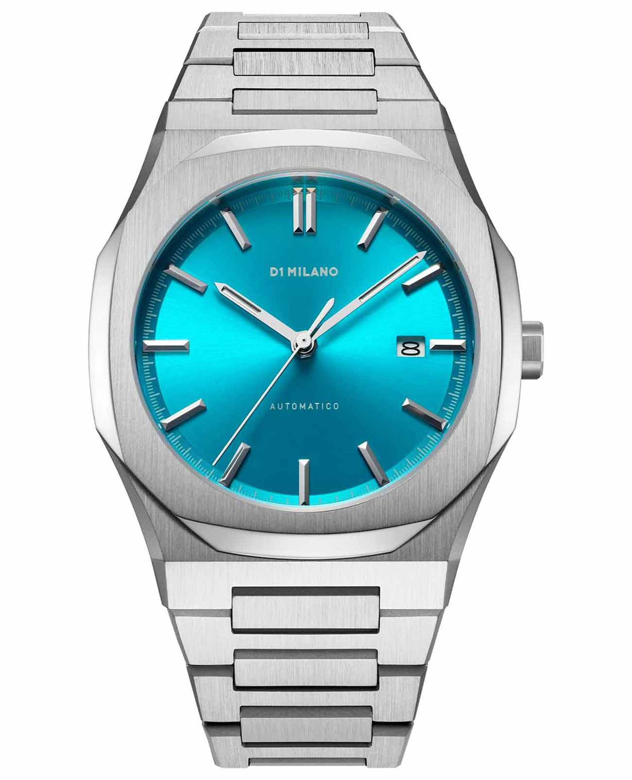 D1 Milano D1 Milano Automatico ATBJ17  ATBJ17 механические мужские часы голубой циферблат, браслет нержавеющая сталь — вид спереди