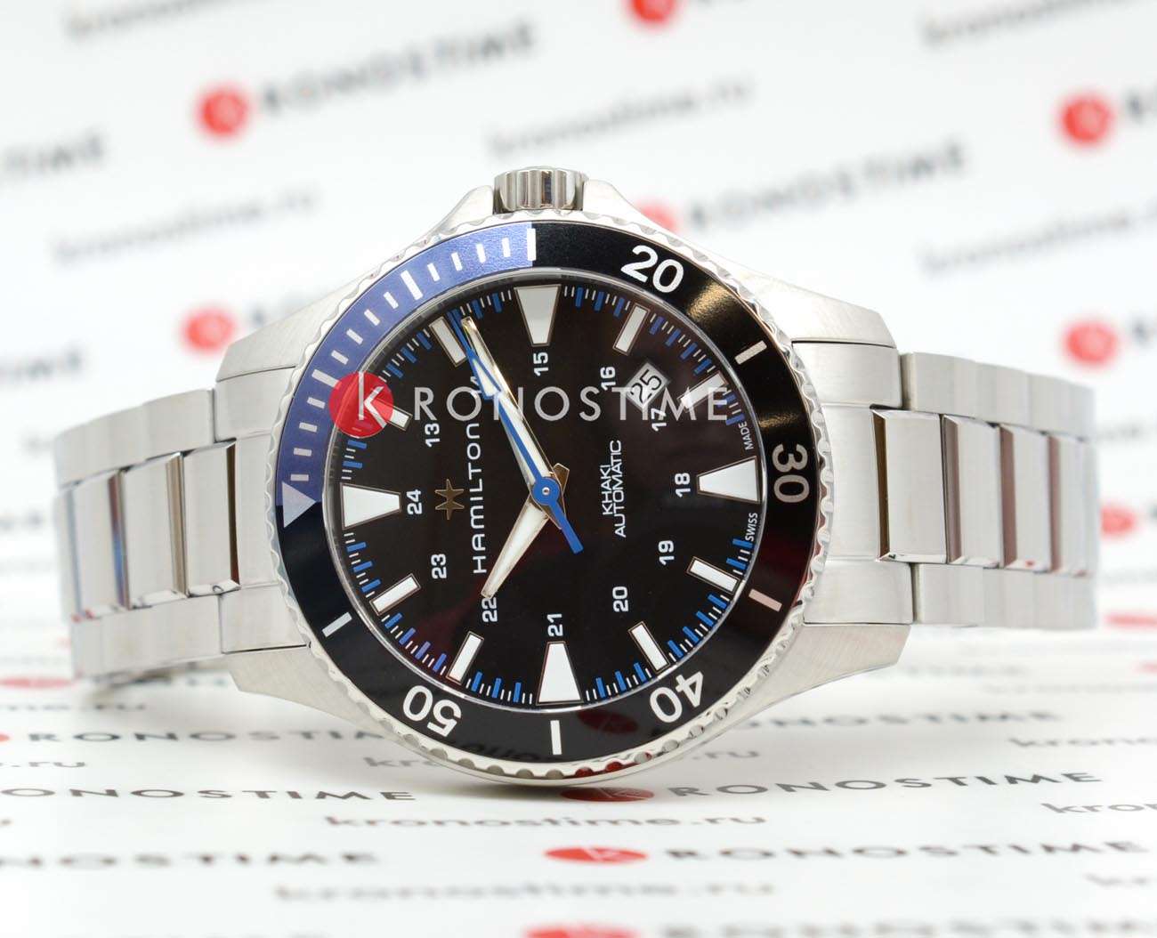 Hamilton Hamilton Khaki Navy Scuba H82315131 , наручные мужские часы фото под углом