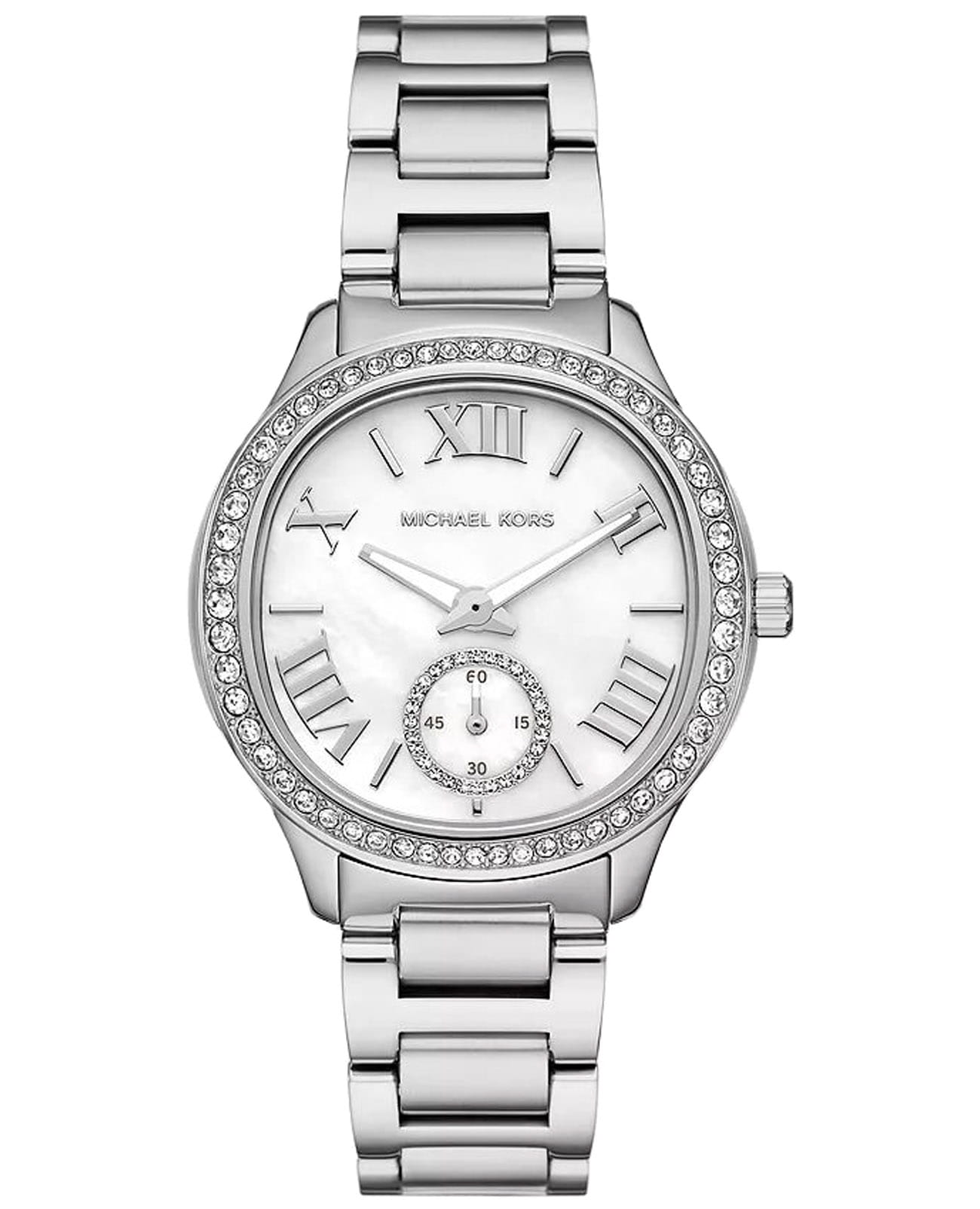 Michael Kors Michael Kors Sage MK4807  MK4807 кварцевые женские часы перламутровый циферблат, браслет нержавеющая сталь — вид спереди