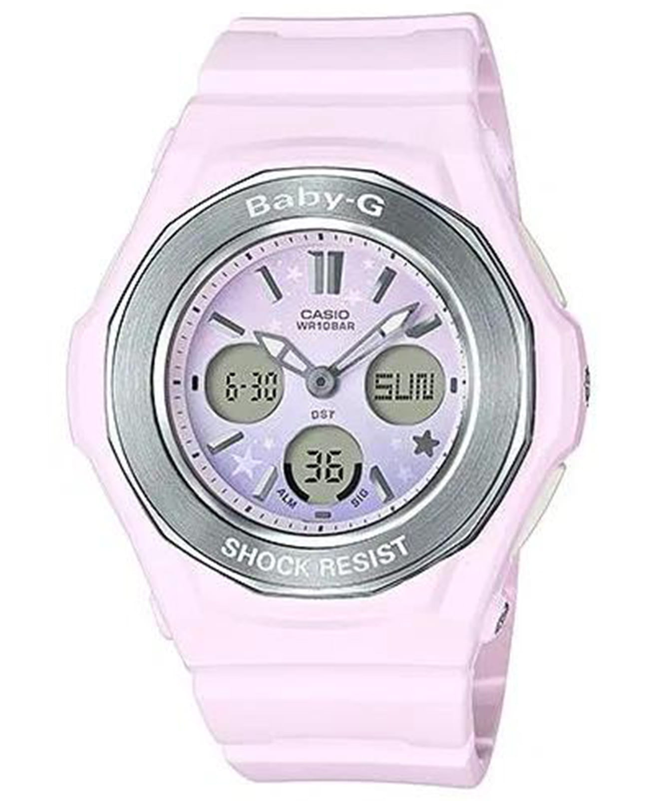 Casio Casio Baby-G BGA-100ST-4A  BGA-100ST-4A кварцевые женские часы  циферблат, браслет пластик — вид спереди