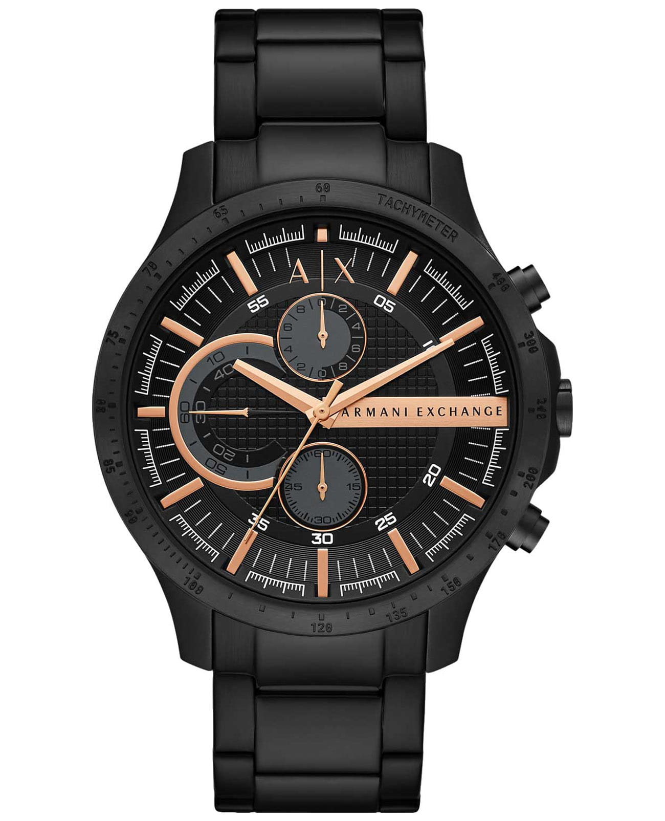 Armani Exchange Armani Exchange Lola  AX2429  AX2429 кварцевые мужские часы черный циферблат, браслет сталь с ip покрытием — вид спереди