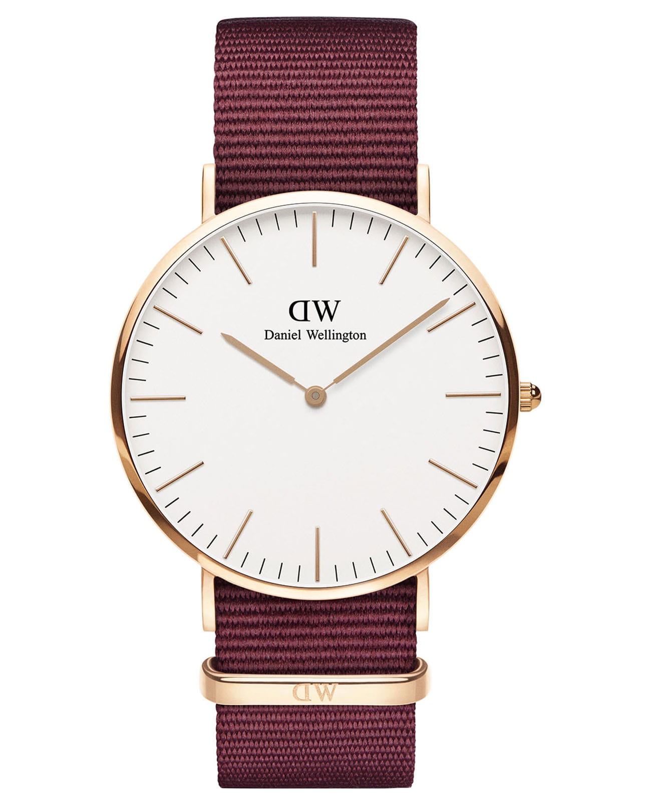 Daniel Wellington Daniel Wellington Classic Roselyn DW00100267  DW00100267 кварцевые мужские часы белый циферблат, браслет нейлон — вид спереди