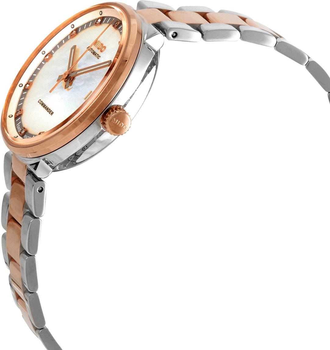 Mido Mido Commander M014.207.22.116.80, commander швейцария женские часы на браслете нержавеющая сталь с pvd-покрытием боковой вид