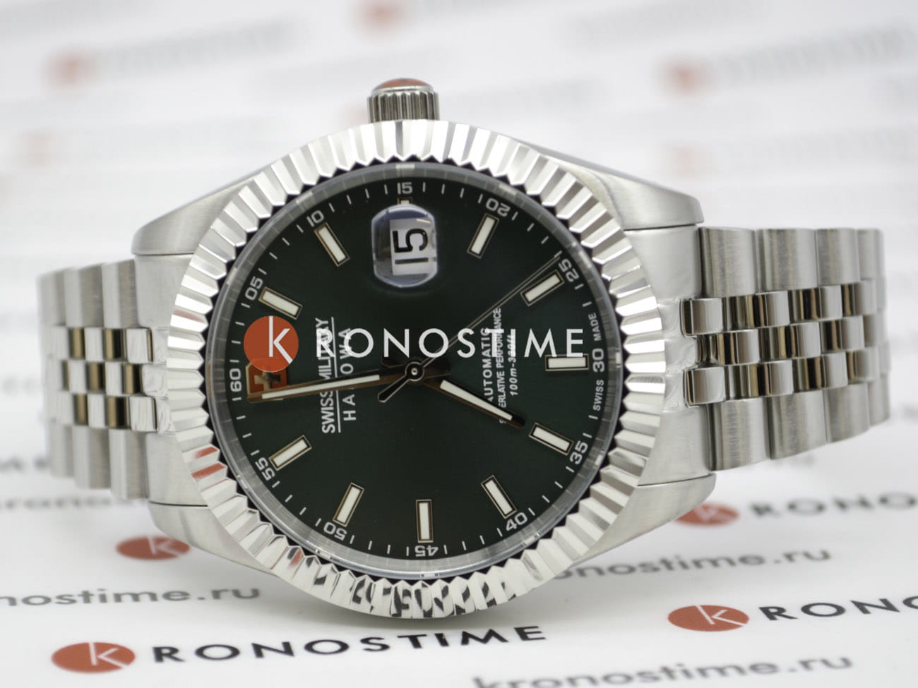 Swiss Military Hanowa Swiss Military Hanowa Diligenter SMWGL0002103 мужские часы зеленый циферблат на запястье