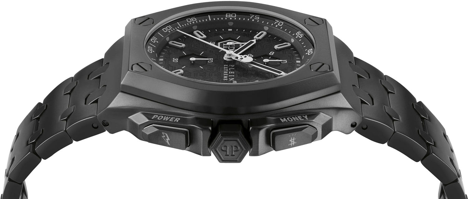 Philipp Plein Philipp Plein Extreme PWGAA0821,  германия мужские часы на браслете сталь с ip покрытием боковой вид