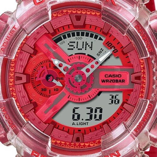 Casio Casio G-Shock GA-110GL-4ADR (GA-110GL-4A) электронные мужские часы часы крупный план цветной циферблата