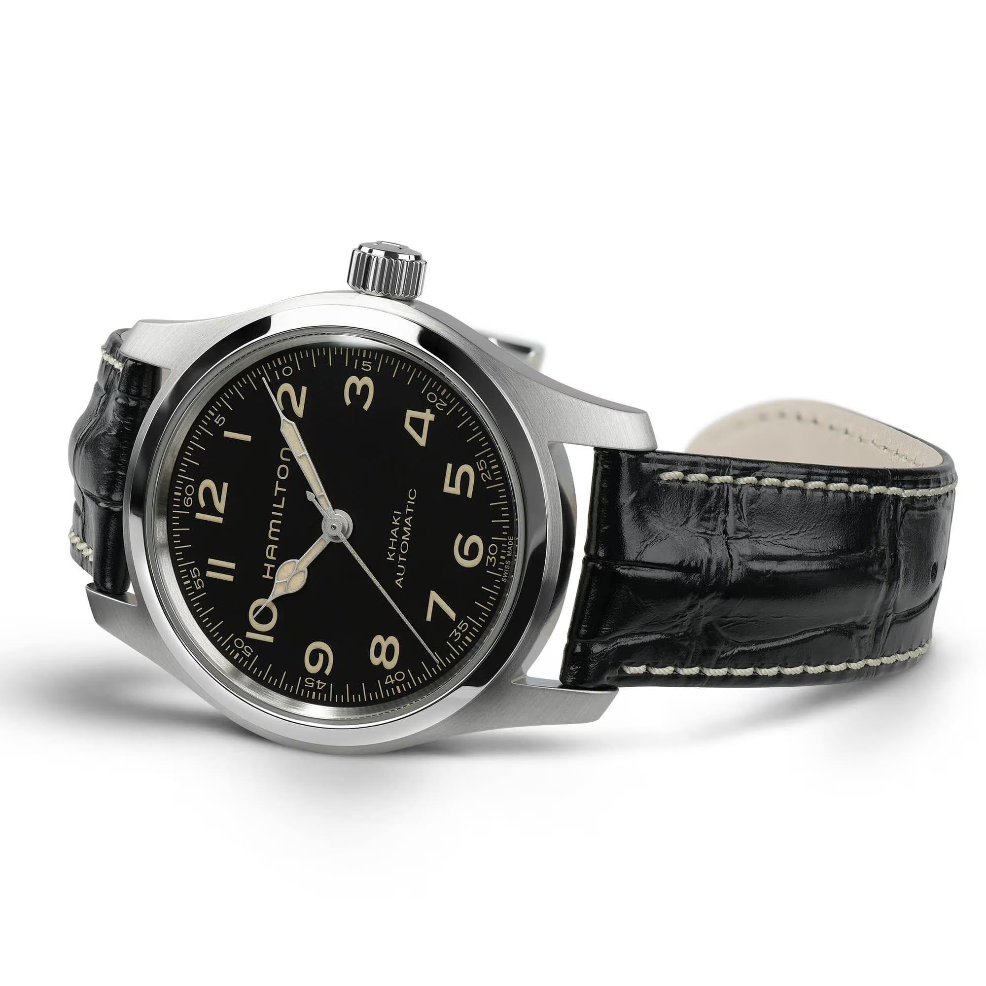 Hamilton Hamilton Khaki Field Murph Auto 42MM Bracelet Bundle H70605732, khaki field швейцария мужские часы на браслете кожаный боковой вид