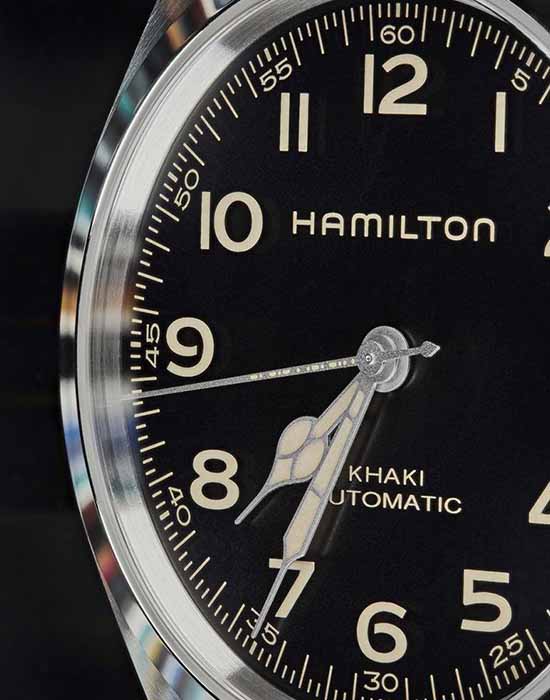 Hamilton H70605731 мужские часы застежка крупным планом