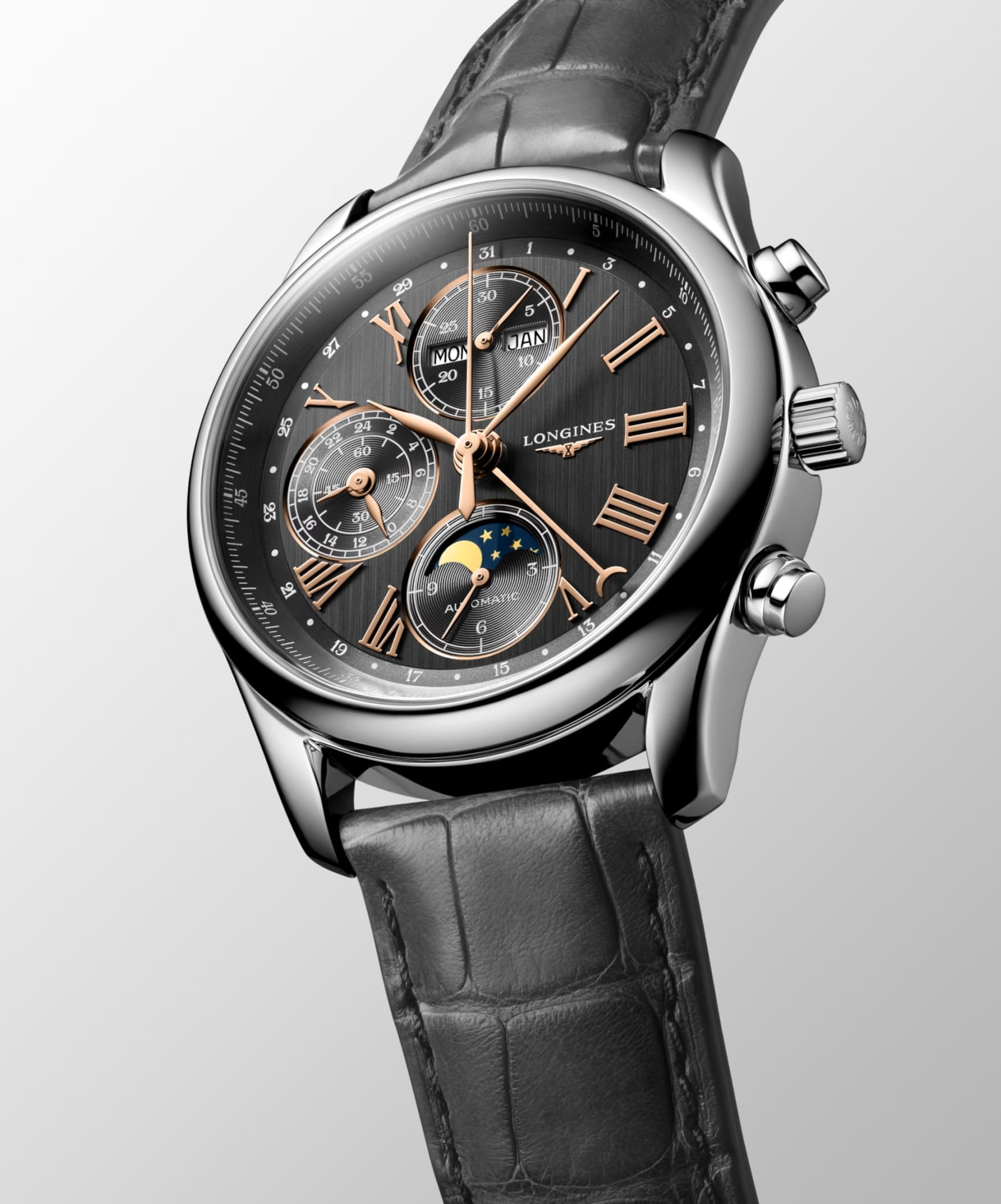 Оригинальные часы Longines Longines Master Collection L2.673.4.61.2 механические калибр механизма l687 общий вид