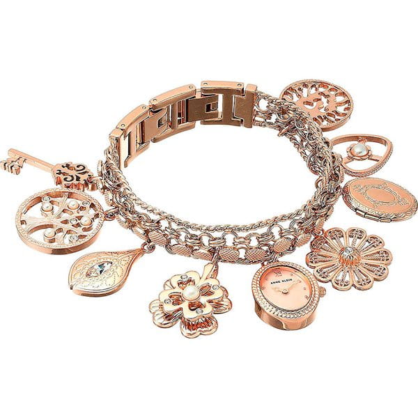 Anne Klein Anne Klein Classic  8096RMCH  8096RMCH кварцевые женские часы розовый циферблат, браслет  — вид спереди