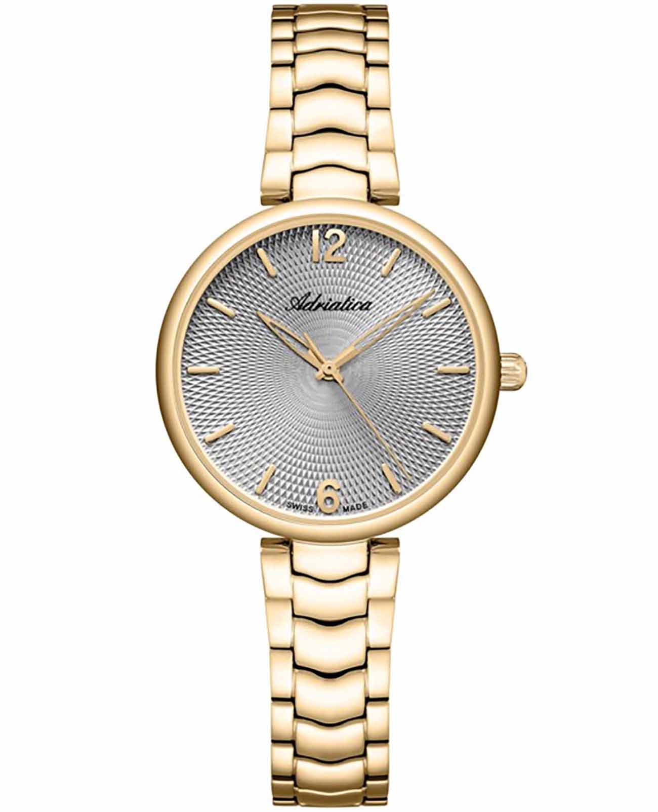 Adriatica Adriatica Essence A3790.1157Q  A3790.1157Q кварцевые женские часы серый циферблат, браслет нержавеющая сталь с pvd-покрытием — вид спереди