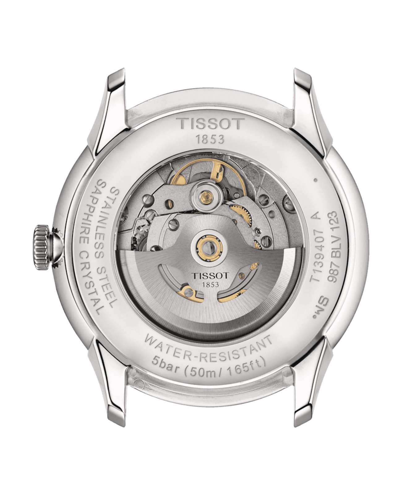 Tissot Tissot Chemin des Tourelles Powermatic 80 42mm T139.407.11.048.00 Chemin des Tourelles - задняя крышка сталь металл корпуса, швейцария часы