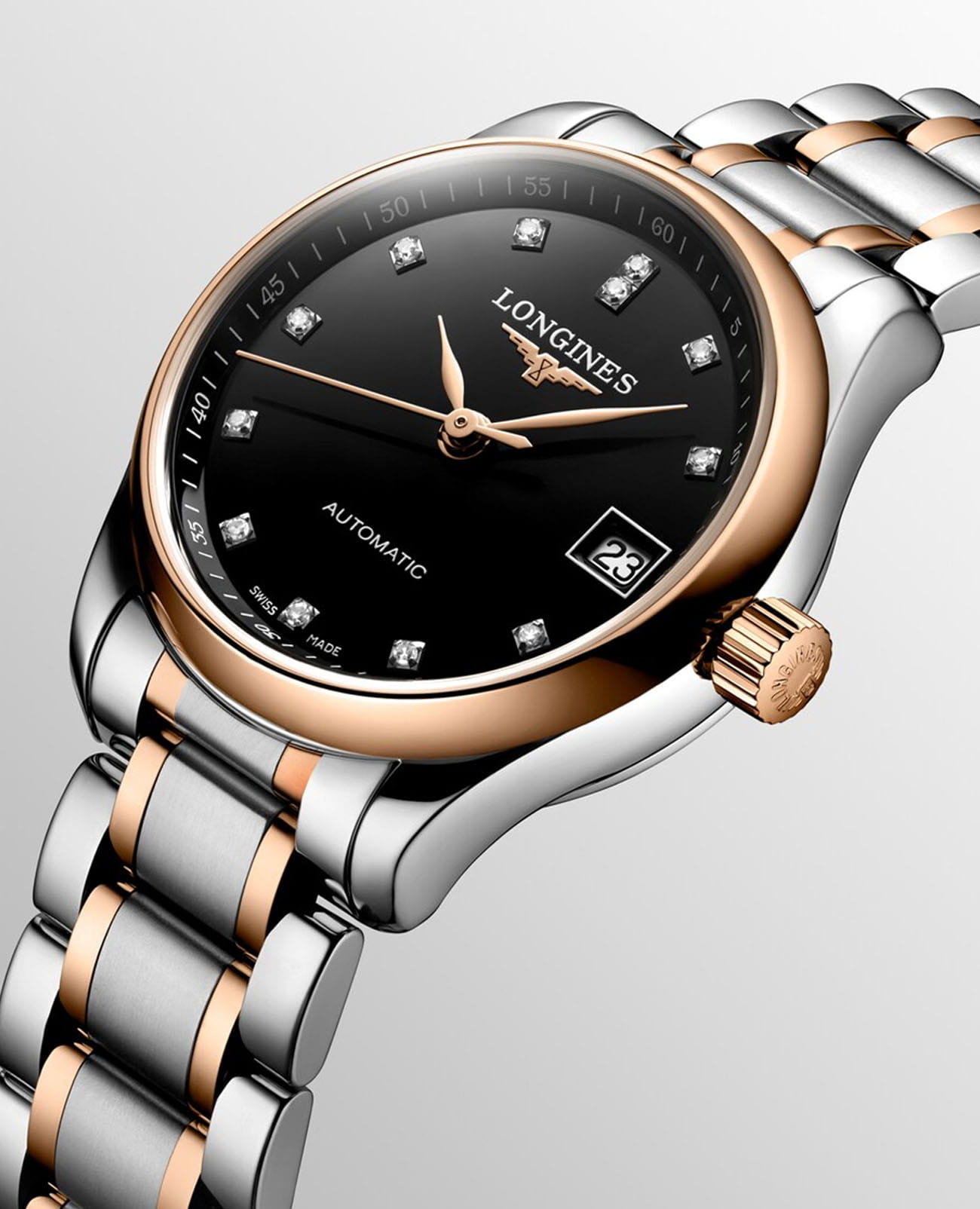 Оригинальные часы Longines Longines Master Collection L2.128.5.59.7 механические калибр механизма l592 общий вид