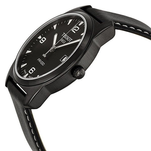 Tissot Tissot PR 100 T049.410.36.057.00, t-classic швейцария мужские часы на браслете кожаный боковой вид