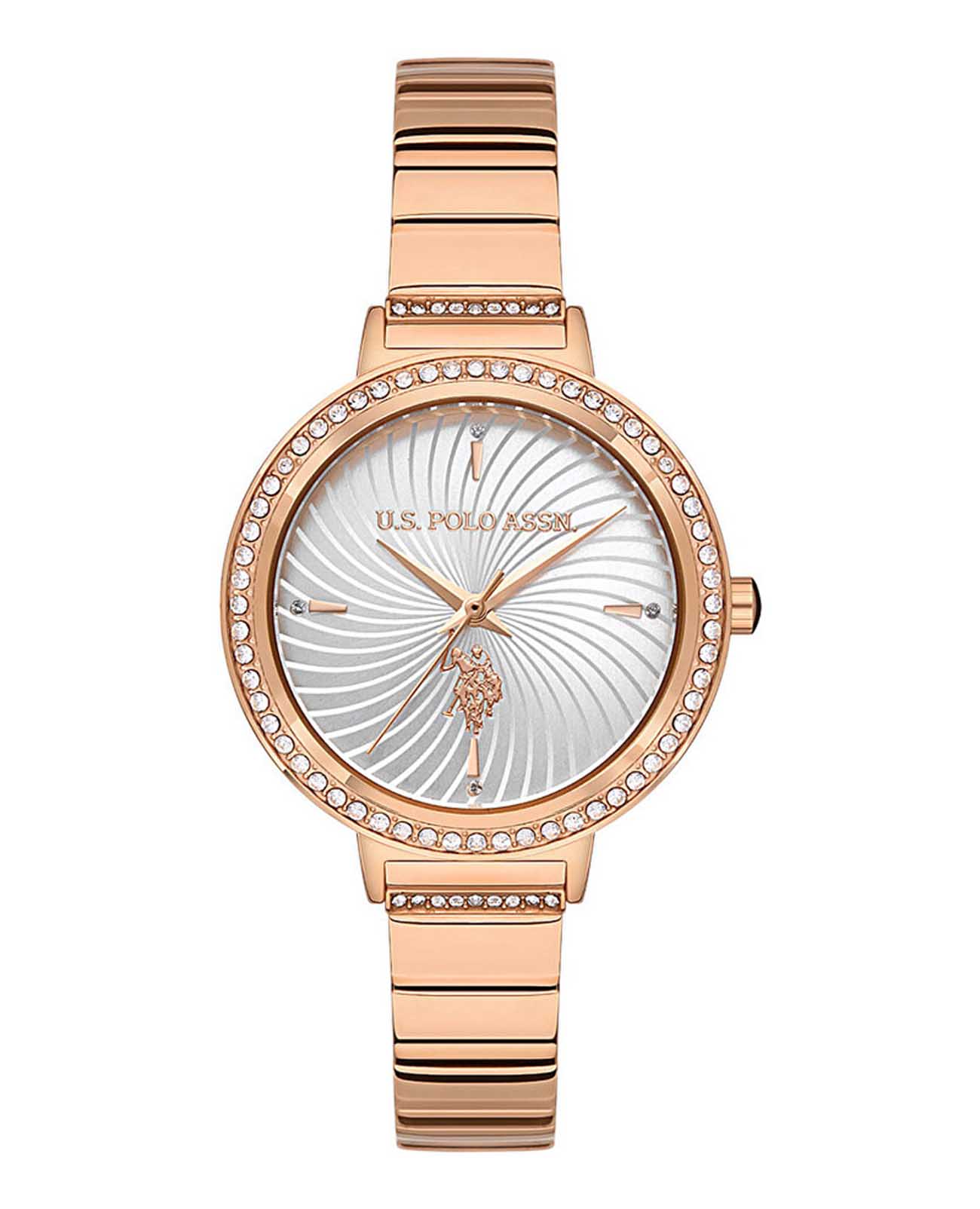 U.S. Polo Assn. U.S. Polo Assn Stile USPA2055-01  USPA2055-01 кварцевые женские часы серебристый циферблат, браслет нержавеющая сталь с ip-покрытием — вид спереди