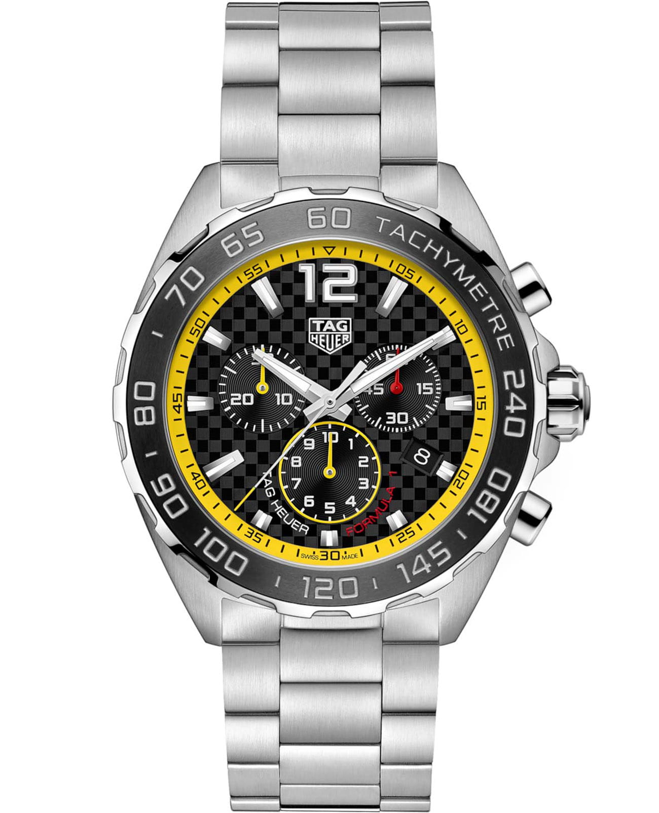 TAG Heuer TAG Heuer Formula 1 CAZ101AC.BA0842  CAZ101AC.BA0842 кварцевые мужские часы черный циферблат, браслет нержавеющая сталь — вид спереди