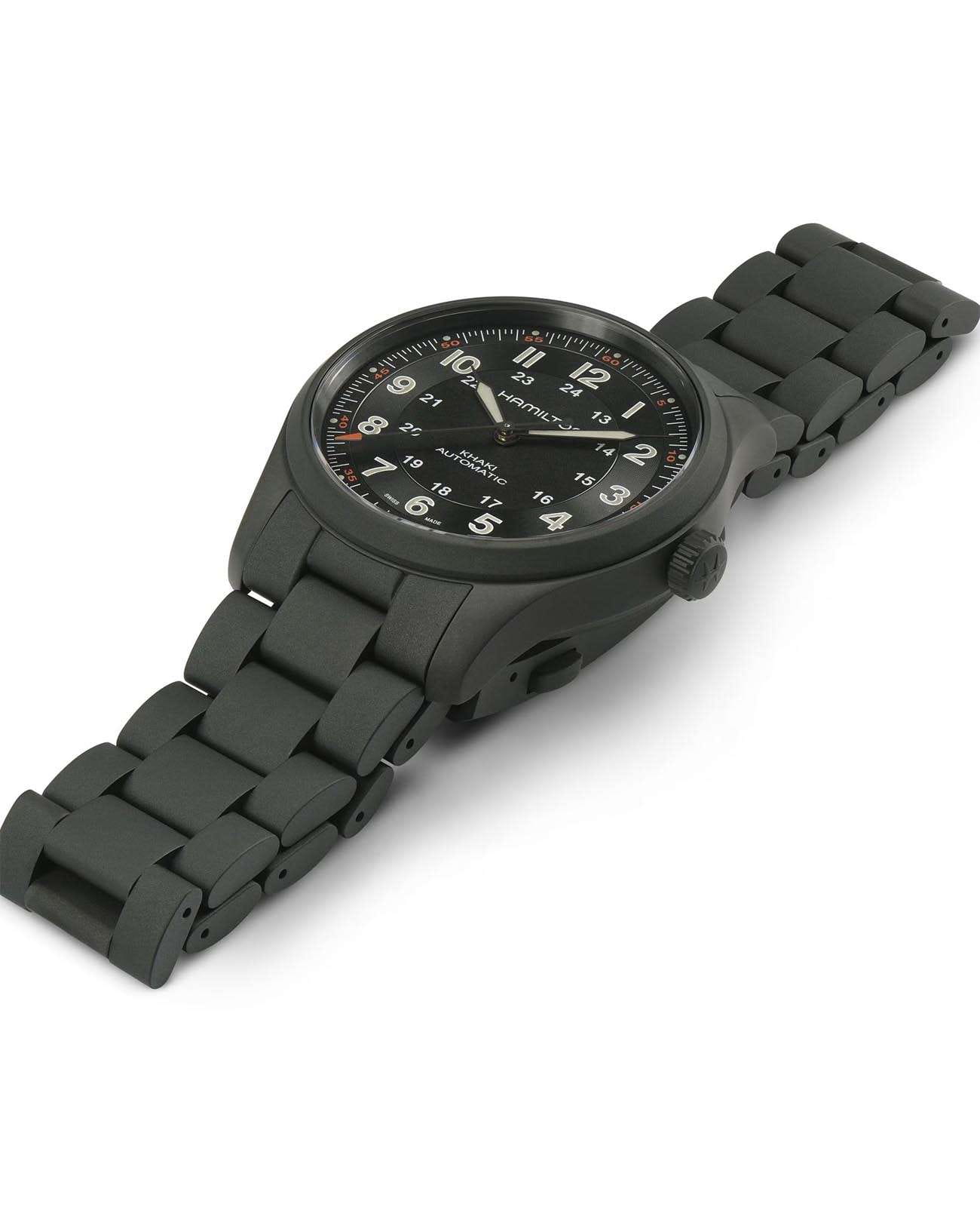 Hamilton H70215130 мужские часы застежка крупным планом