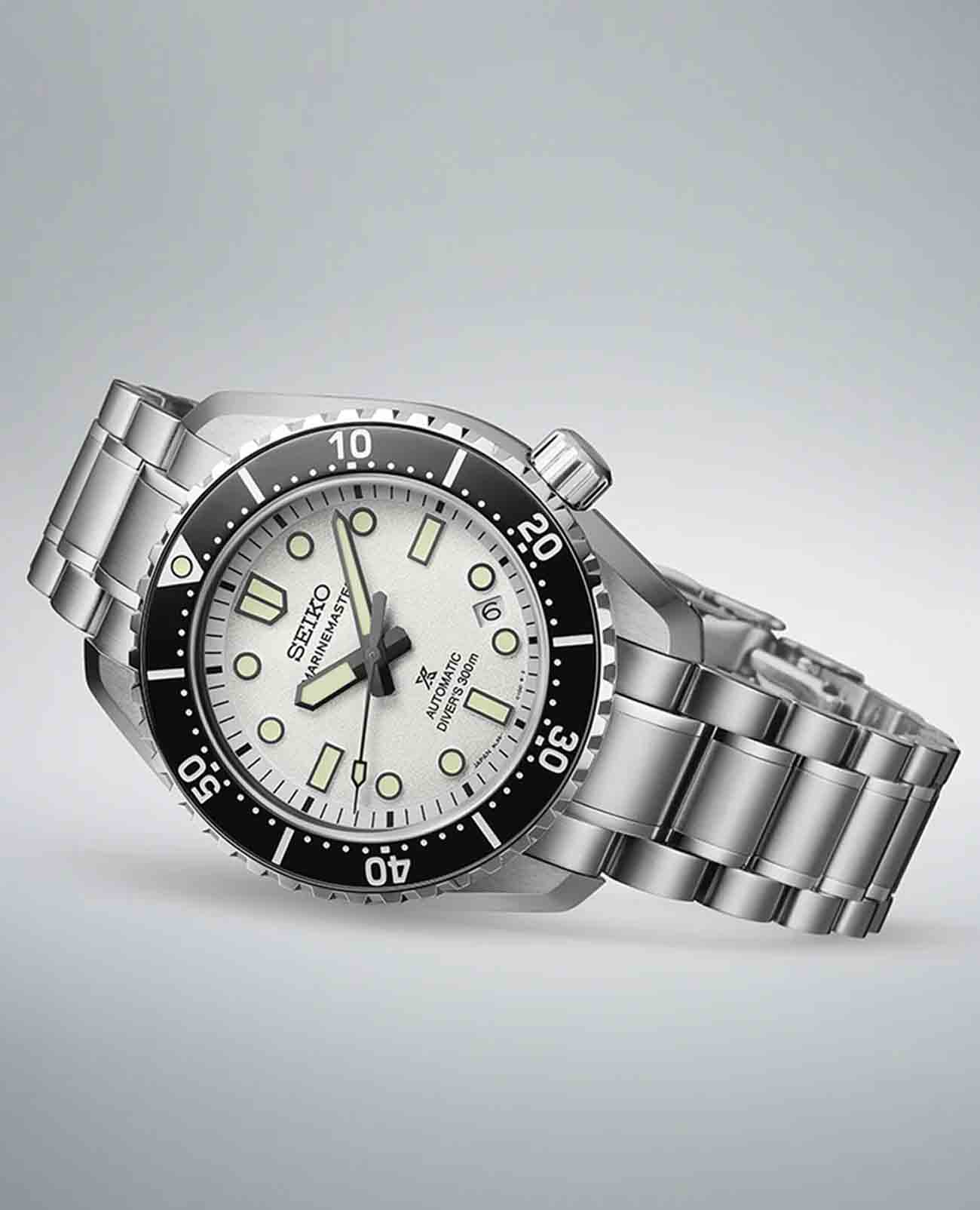 Seiko Seiko Prospex Marinemaster SLA077J1, prospex япония мужские часы на браслете нержавеющая сталь боковой вид