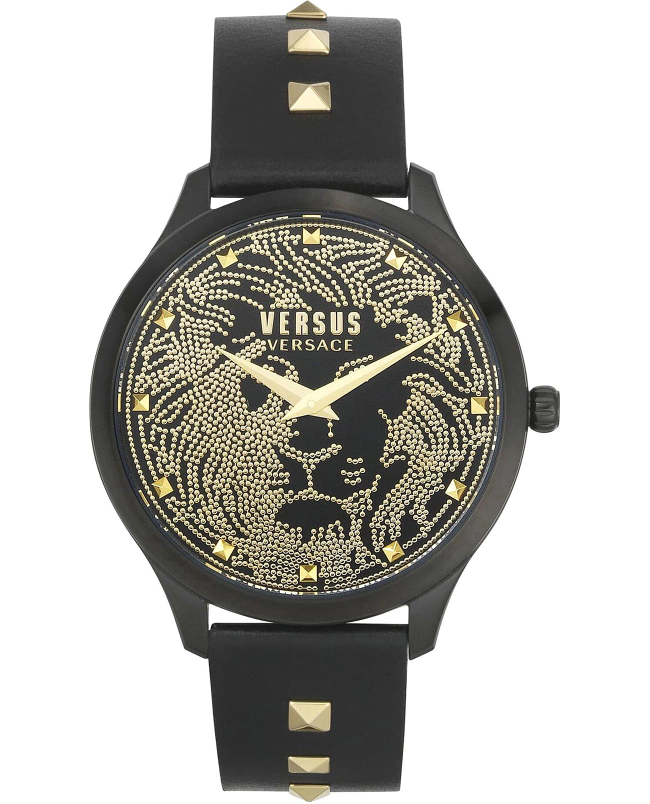 Versus Versace VSPVQ0520  VSPVQ0520 кварцевые женские часы черный циферблат, браслет кожаный — вид спереди