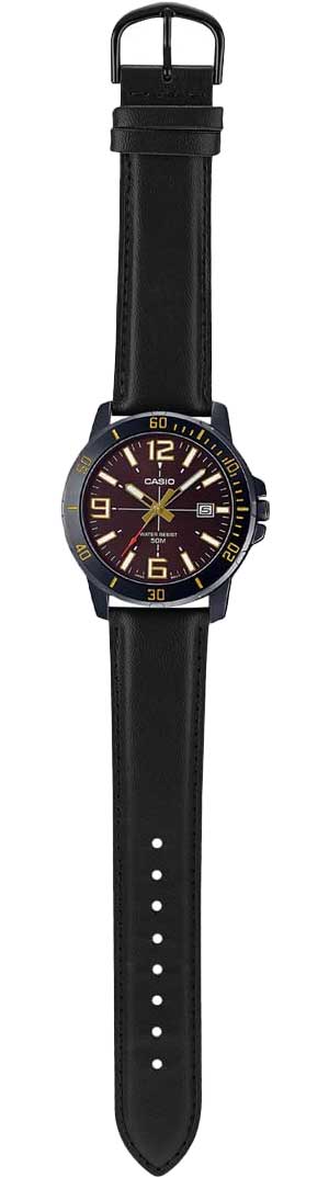 Casio Casio Collection MTP-VD01BL-5B мужские часы коричневый циферблат на запястье
