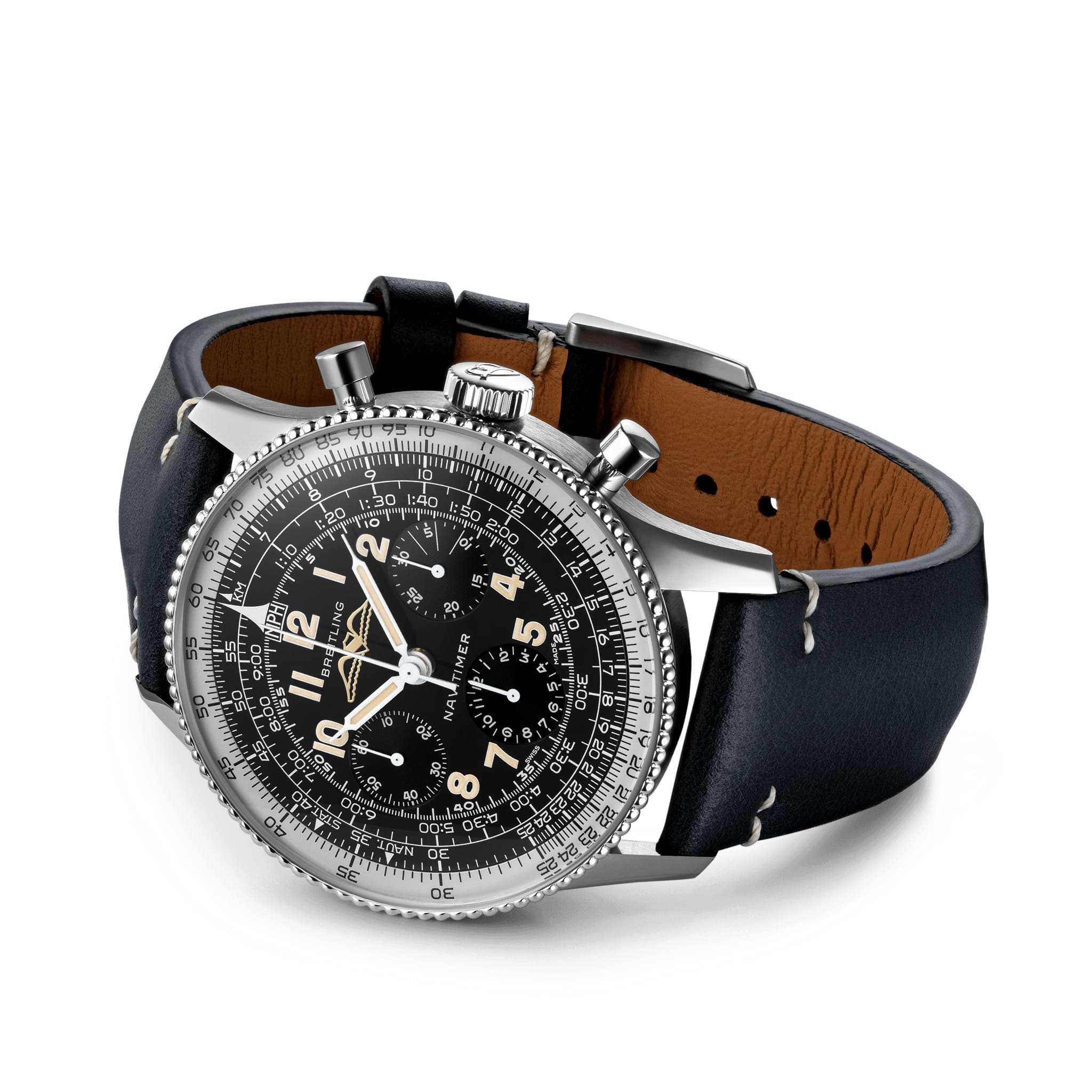 Breitling Breitling Navitimer Ref. 806 1959 Re-Edition AB0910371B1X1, navitimer швейцария мужские часы на браслете кожаный боковой вид