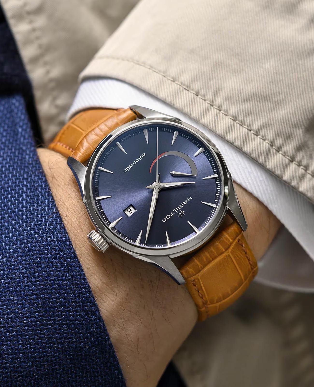 Оригинальные часы Hamilton Hamilton Jazzmaster Power Reserve Auto H32635541 механические калибр механизма h-13 общий вид