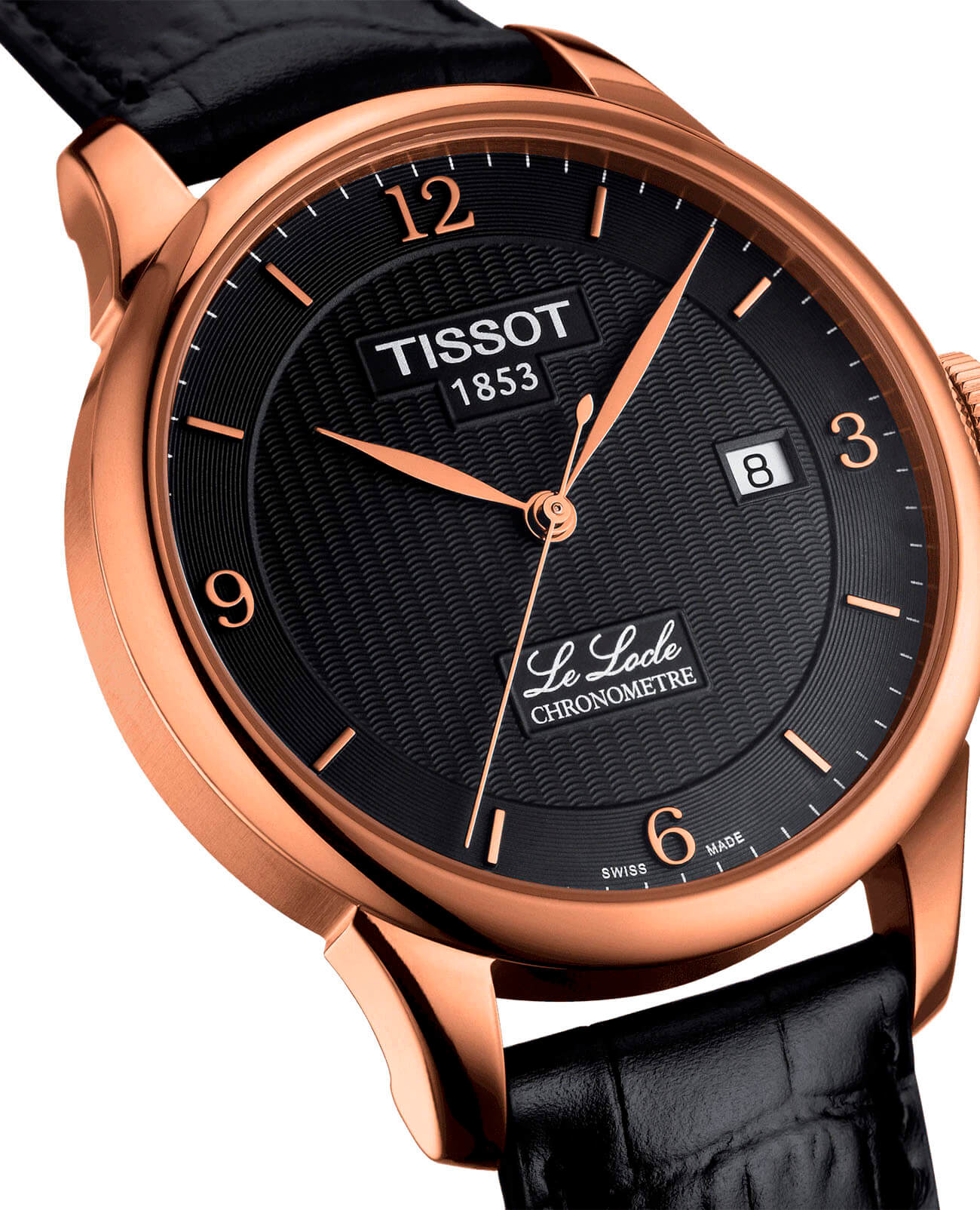 Tissot Tissot Le Locle Automatic COSC T006.408.36.057.00, t-classic швейцария мужские часы на браслете кожаный боковой вид