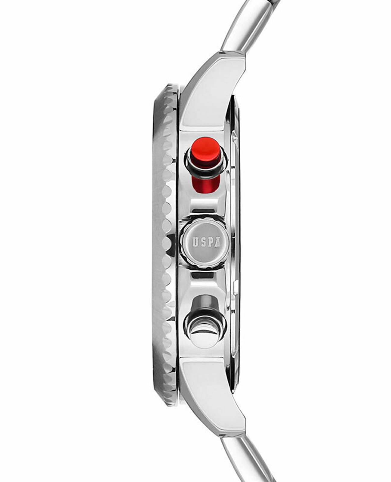 U.S. Polo Assn. U.S. Polo Assn. Crossing USPA1034-01,  сша мужские часы на браслете нержавеющая сталь боковой вид