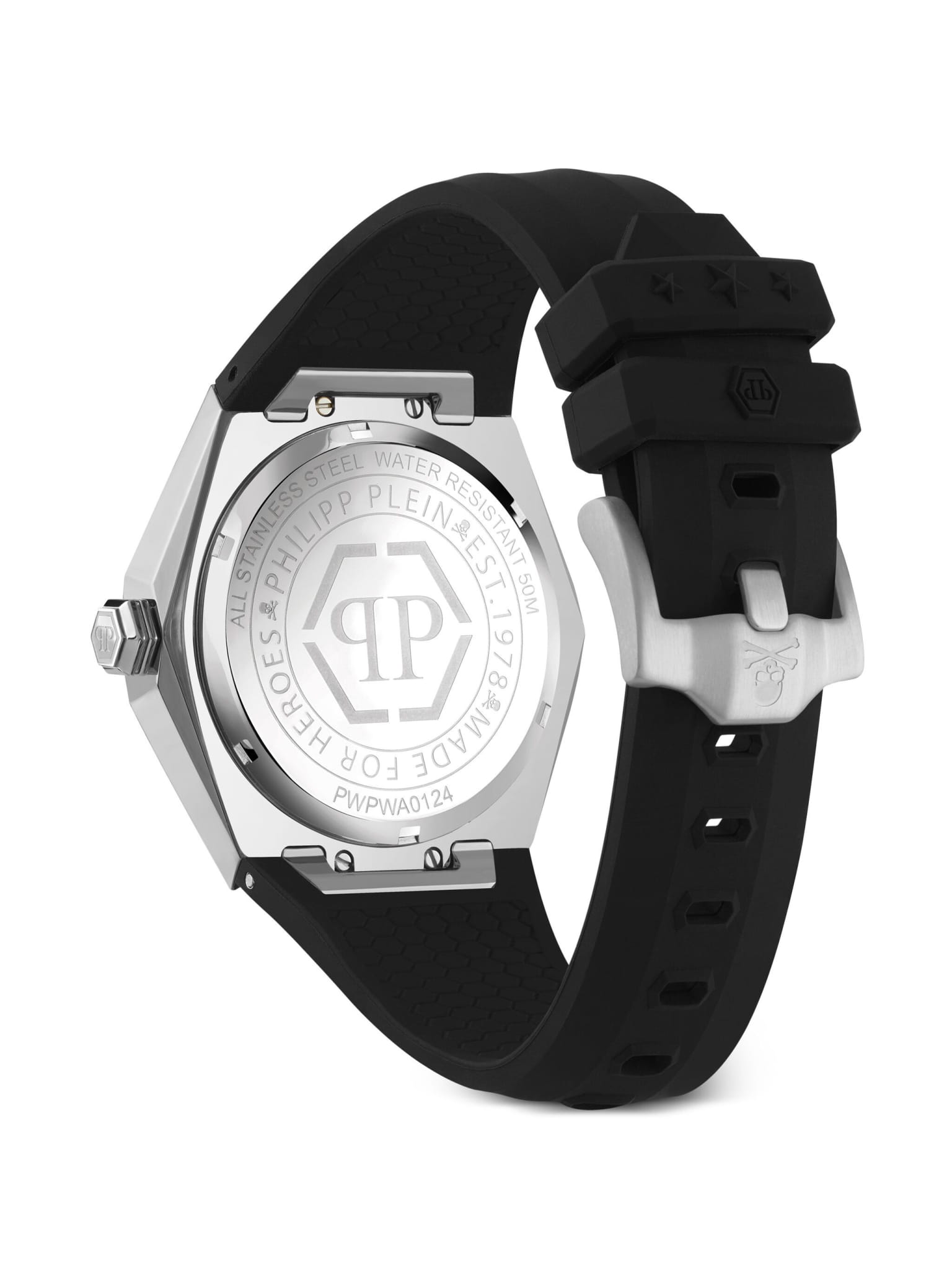 Philipp Plein Philipp Plein The Skull PWPWA0124  - задняя крышка сталь металл корпуса, германия часы