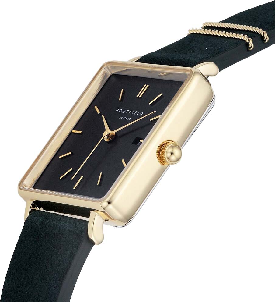 Rosefield Rosefield The Boxy QBFGG-Q031 женские часы черный циферблат на запястье