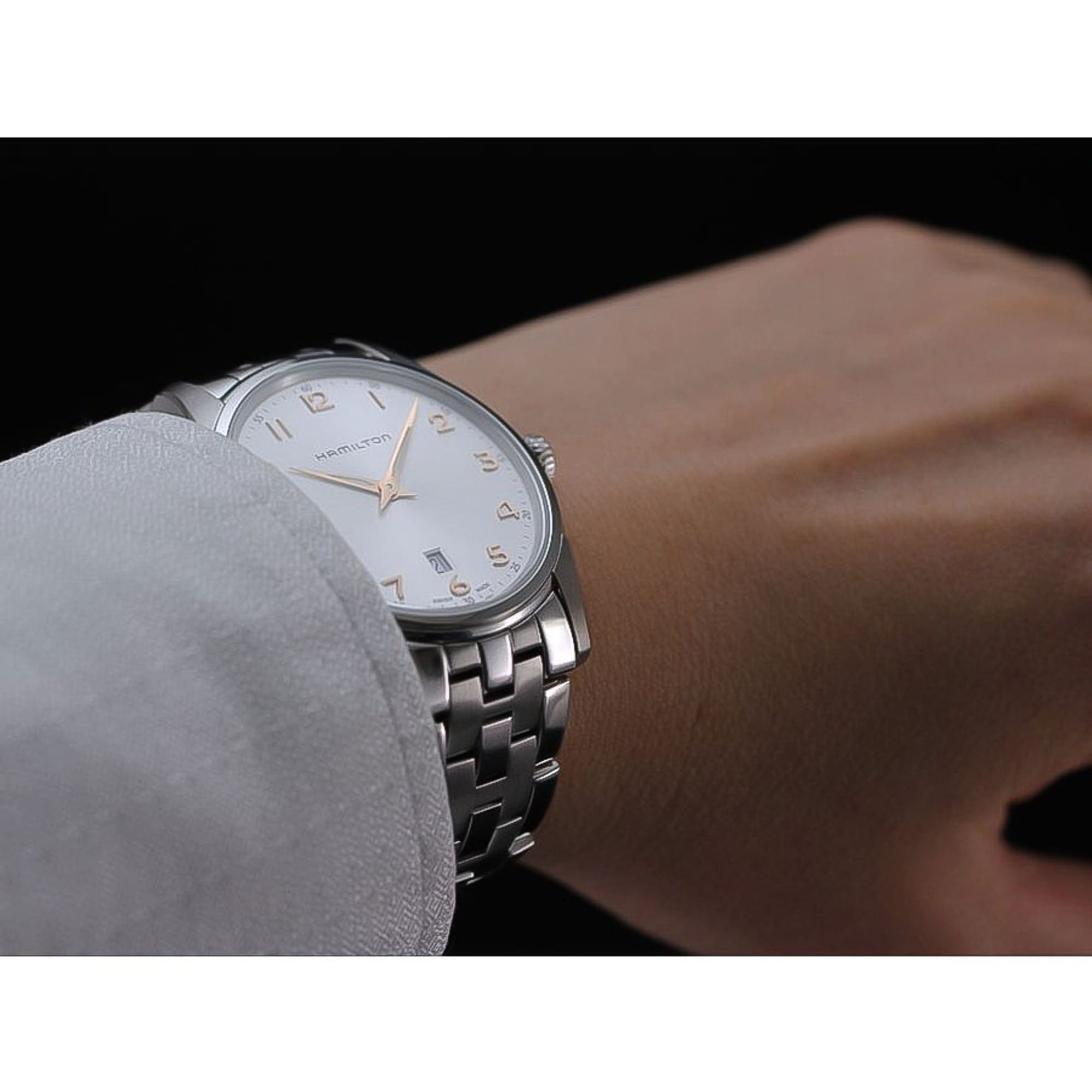 Hamilton Hamilton Jazzmaster Thinline Quartz H38511113 мужские часы белый циферблат на запястье