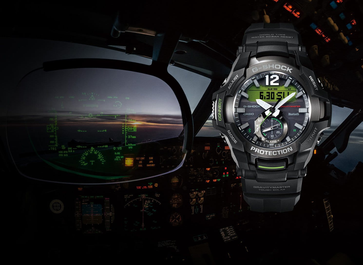 Casio Casio G-Shock GR-B100-1A3, g-shock япония мужские часы на браслете пластик боковой вид