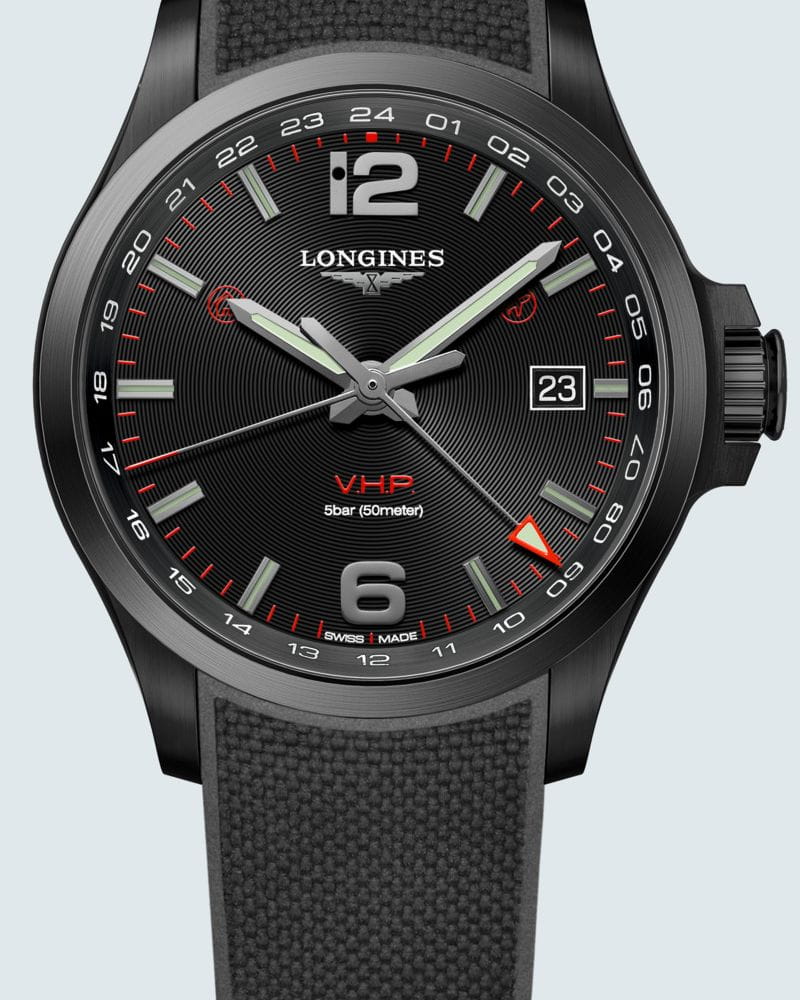 Longines Longines Conquest V.H.P. L3.728.2.56.9 , наручные мужские часы фото под углом