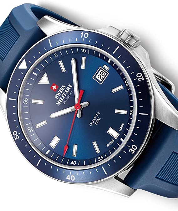 Swiss Military by Chrono Swiss Military by Chrono SM34082.08,  швейцария мужские часы на браслете силикон боковой вид