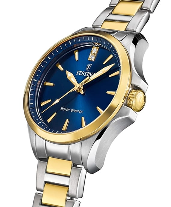 Festina Festina Solar F20655/4,  испания женские часы на браслете нержавеющая сталь с pvd-покрытием боковой вид