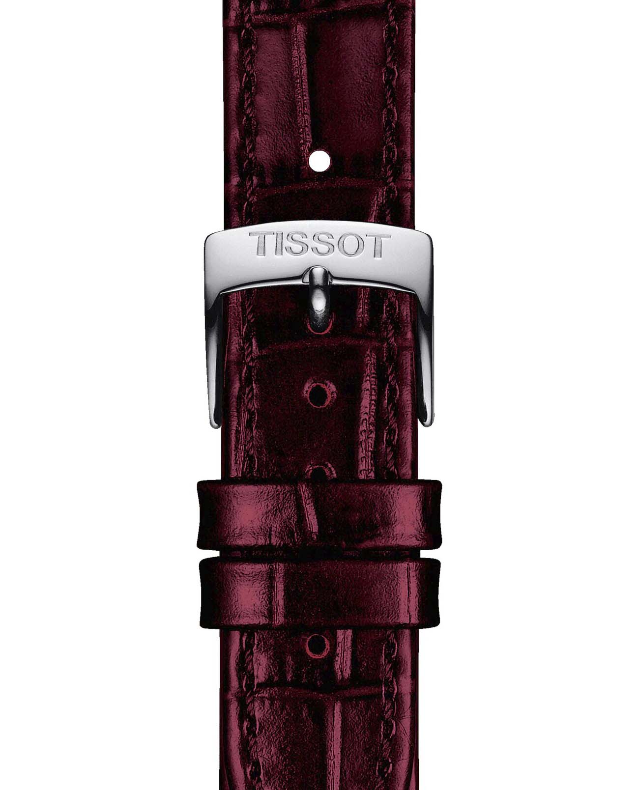 Tissot Tissot Carson Premium Lady T122.210.16.373.00 женские часы бордовый циферблат на запястье