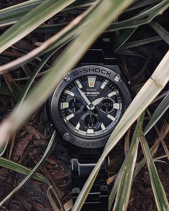 Casio Casio G-Shock GST-W130BD-1A GST G-Steel, наручные мужские часы фото под углом