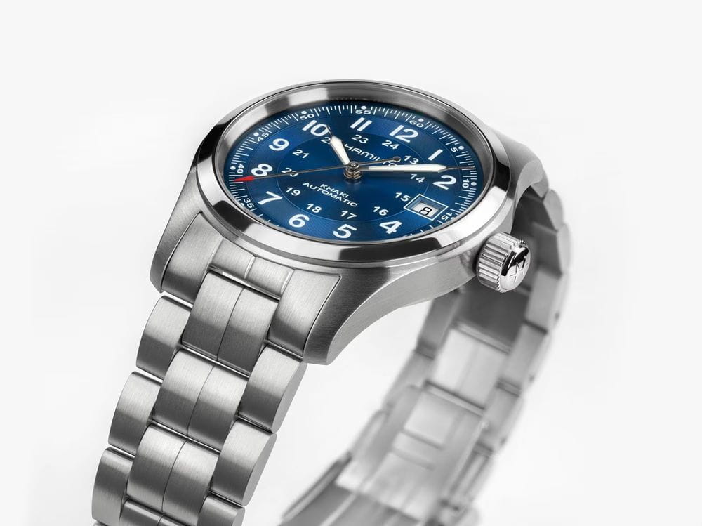 Hamilton Hamilton Khaki Field Auto H70455140 мужские часы синий циферблат на запястье