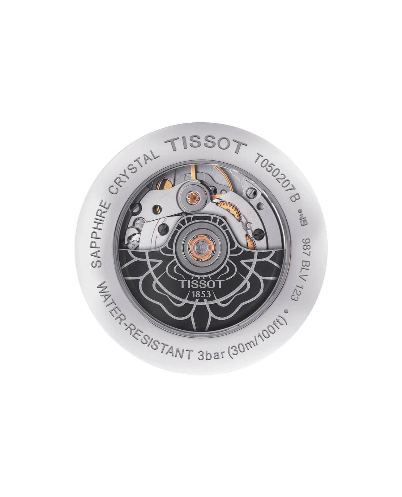 Tissot Tissot Lady Heart Flower Powermatic 80 T050.207.11.117.05, t-lady швейцария женские часы на браслете нержавеющая сталь боковой вид