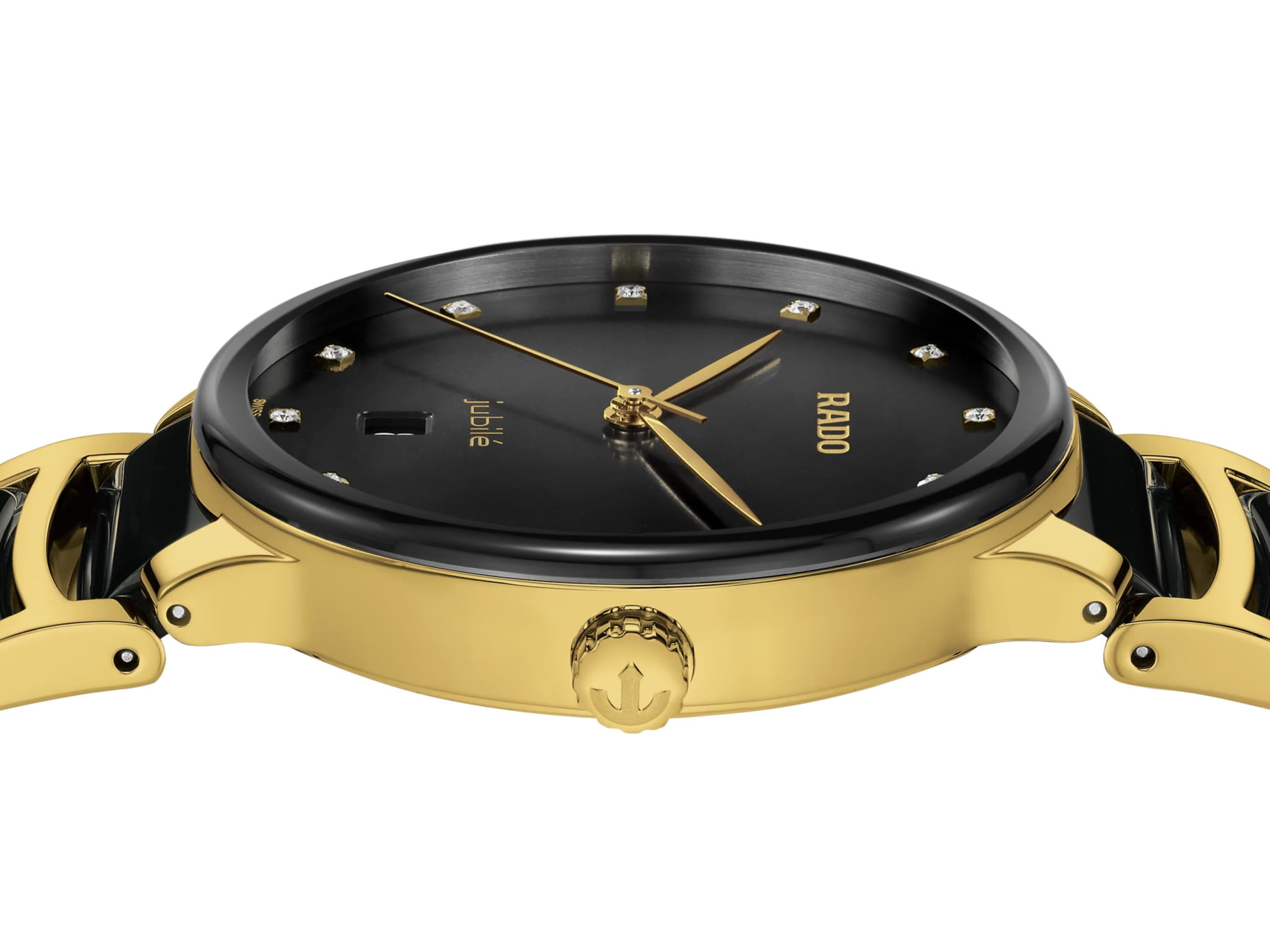 Rado Rado Centrix Diamonds R30022742 мужские часы черный циферблат на запястье
