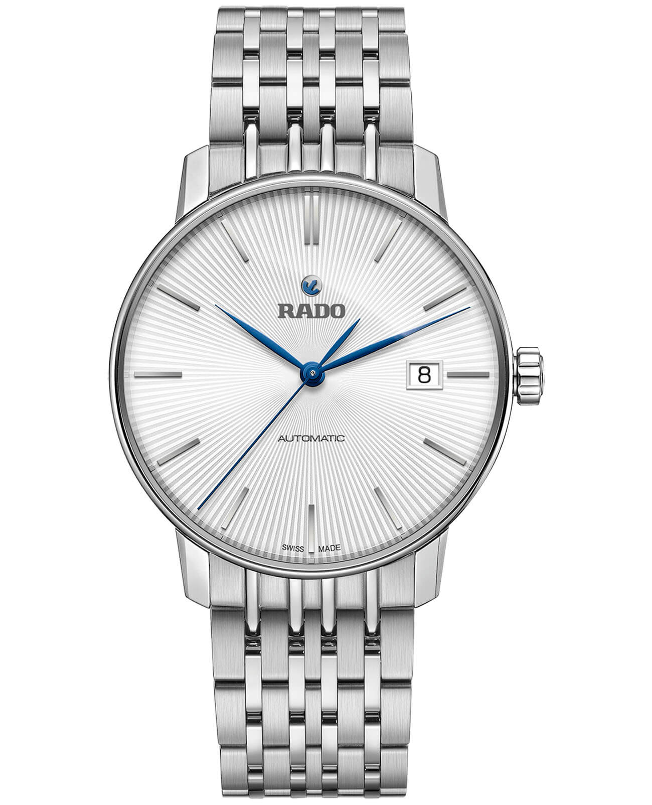 Rado Rado Coupole Classic Automatic R22860044 Classic R22860044 механические мужские часы серебристый циферблат, браслет нержавеющая сталь — вид спереди