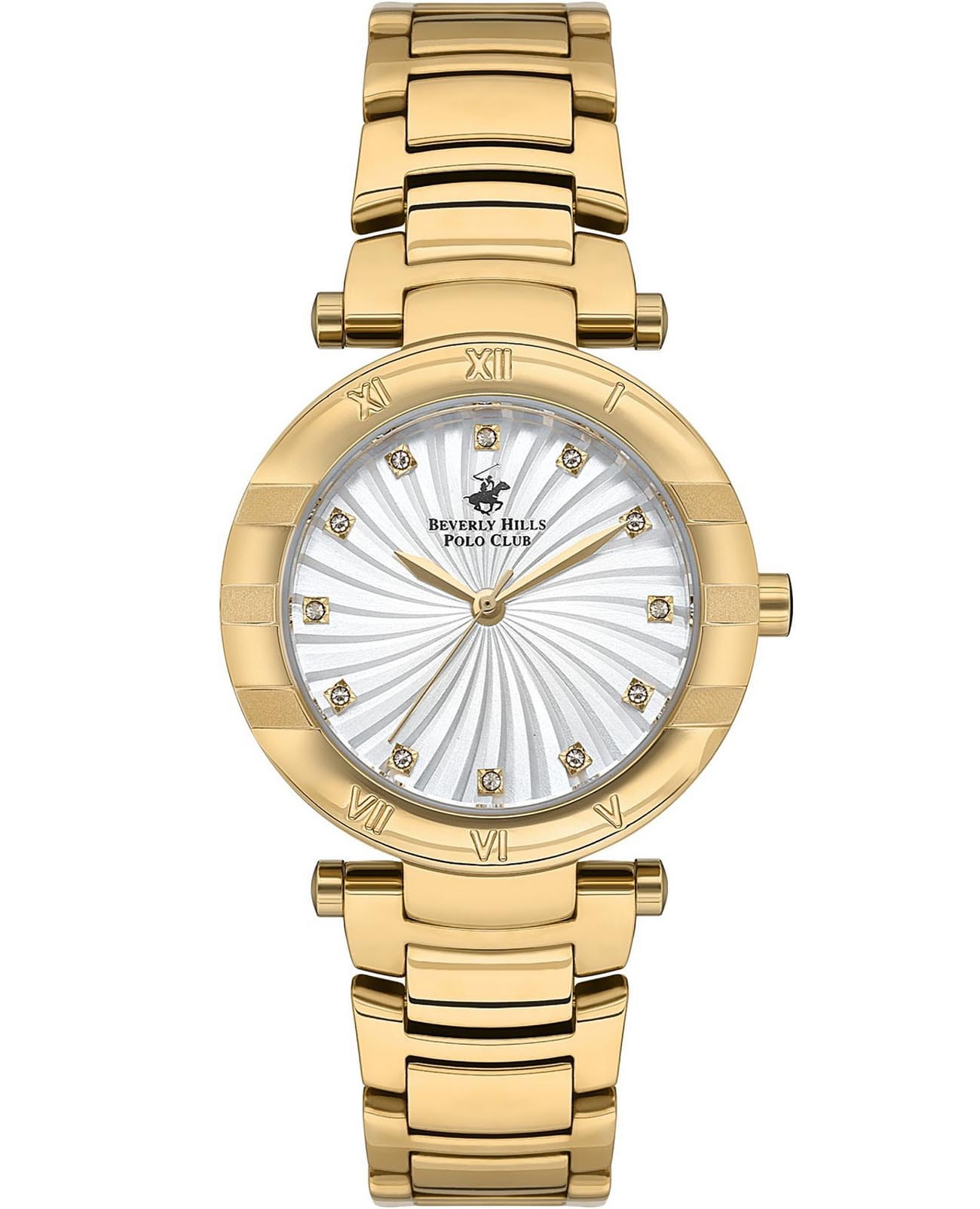 Beverly Hills Polo Club Beverly Hills Polo Club BP3565C.120  BP3565C.120 кварцевые женские часы белый циферблат, браслет нержавеющая сталь с ip-покрытием — вид спереди