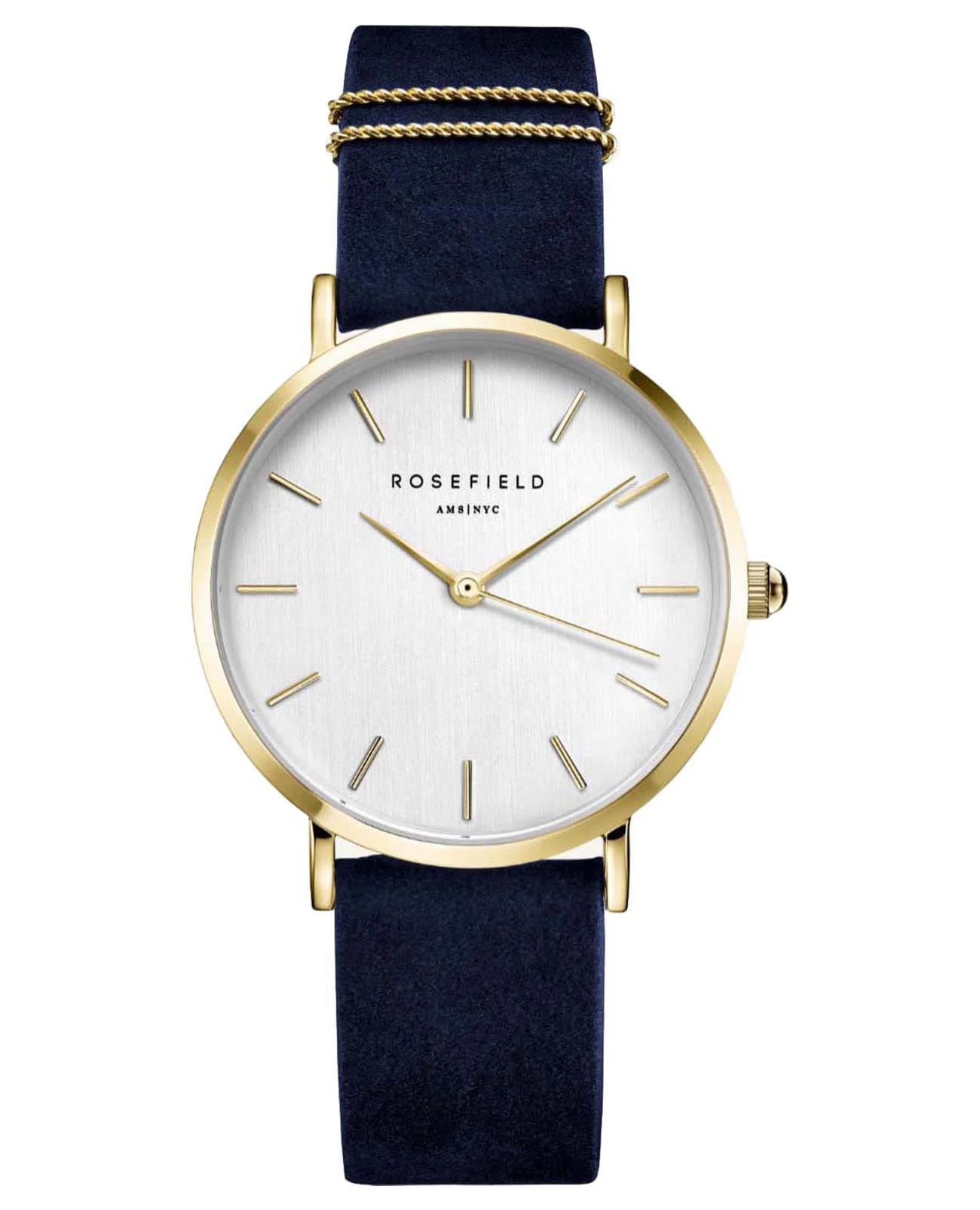 Rosefield Rosefield The West Village WBUG-W70  WBUG-W70 кварцевые женские часы белый циферблат, браслет кожаный — вид спереди