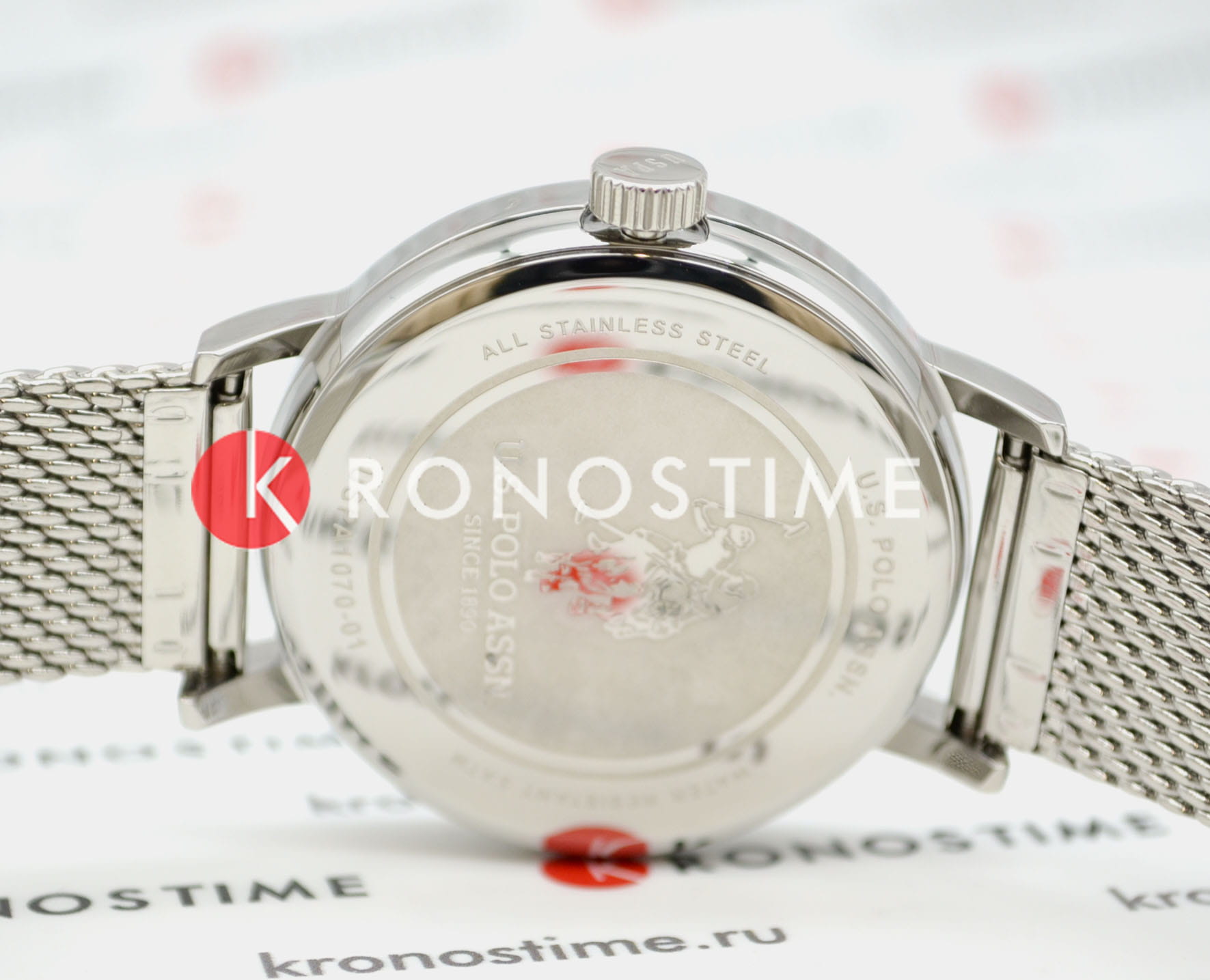 U.S. Polo Assn. U.S. Polo Assn. Fundamental USPA1070-01 кварцевые мужские часы часы крупный план зеленый циферблата