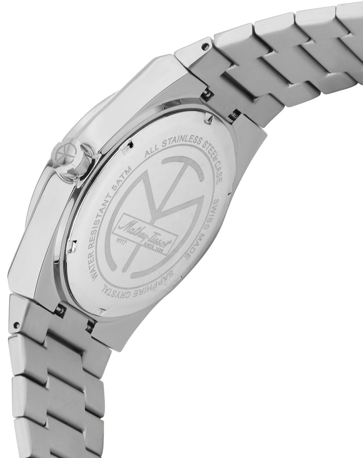 Mathey-Tissot Mathey-Tissot Zoltan H117ABU,  швейцария мужские часы на браслете нержавеющая сталь боковой вид