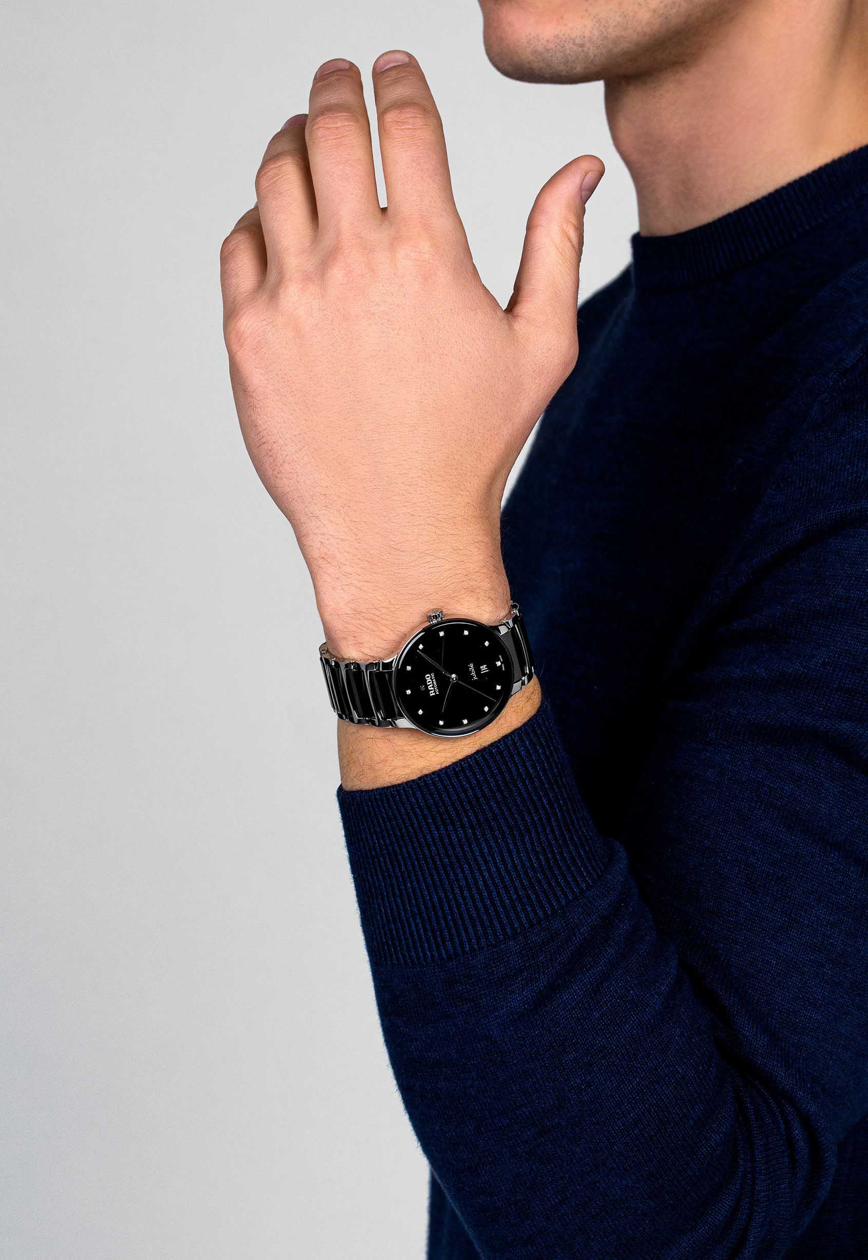 Rado Rado Centrix Automatic R30018742 мужские часы черный циферблат на запястье