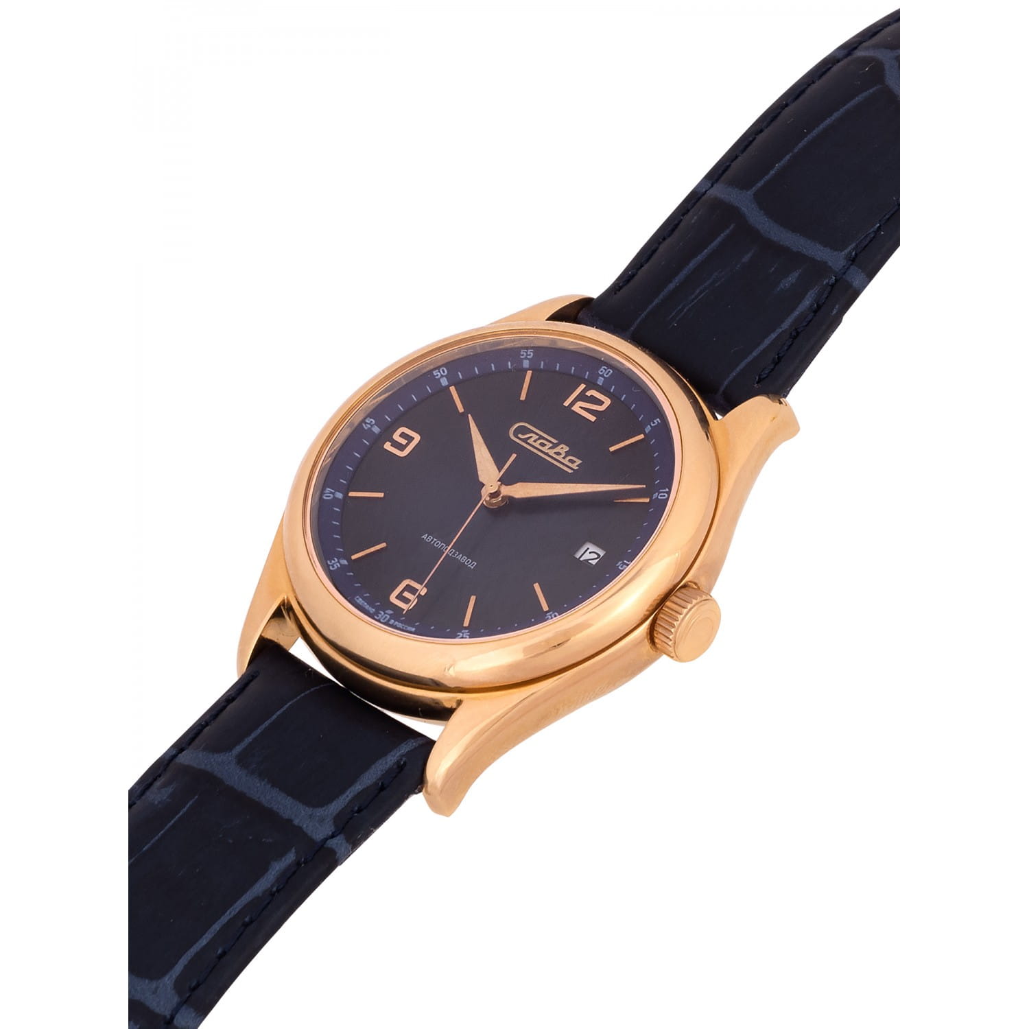 Слава Слава ПРЕМЬЕР 1493276/300-8215,  россия мужские часы на браслете кожаный боковой вид