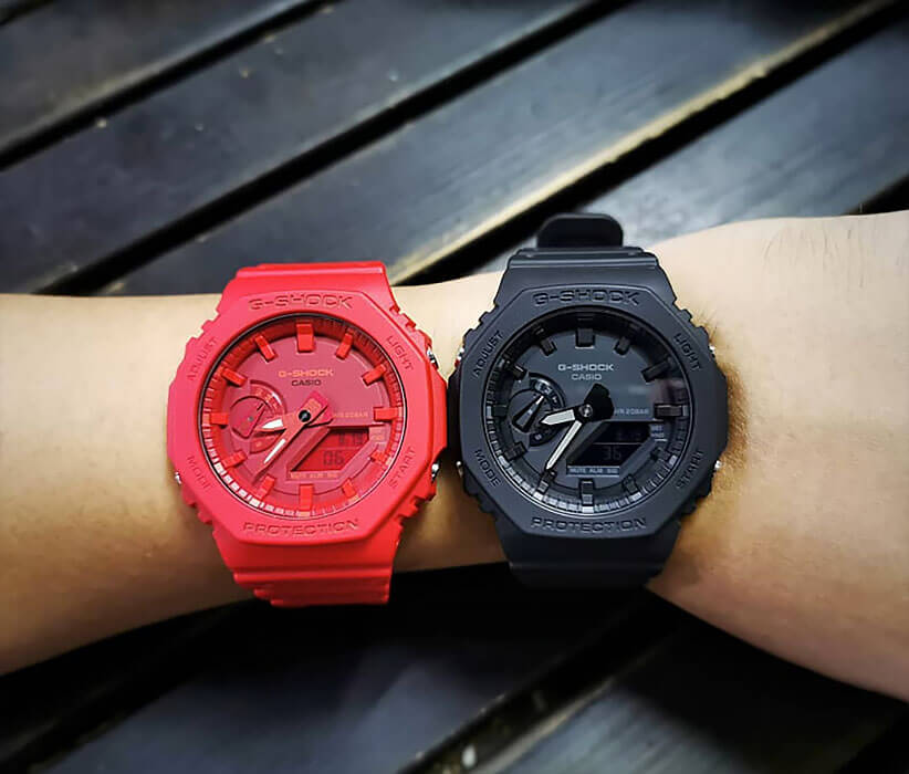 Casio Casio G-Shock GA-2100-4ADR (GA-2100-4A) — полный набор фото мужские часы япония
