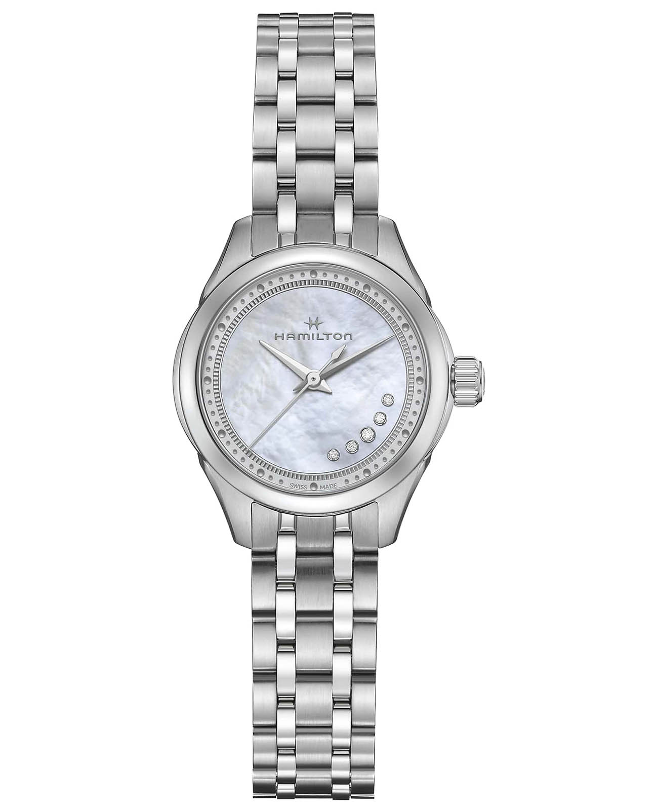 Hamilton Hamilton Jazzmaster Lady Quartz H32111190  H32111190 кварцевые женские часы перламутровый циферблат, браслет нержавеющая сталь — вид спереди